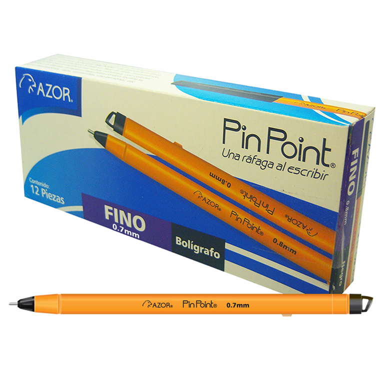 BOLIGRAFO PIN POINT NEGRO PUNTA FINA 0.7 MM